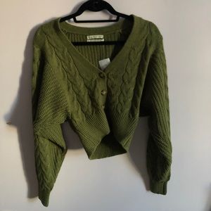 Green urban outfitters cropped sweater.